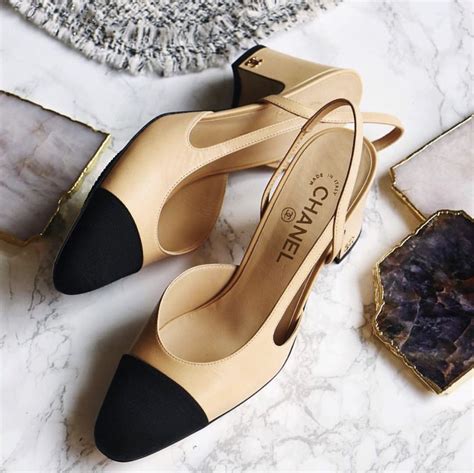 chanel classic slingback shoes.